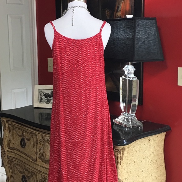 DONATED! NWT Sun Dress Pom Pom Trim! Red & Orange Summer La Fiance du Mekong - Picture 8 of 8